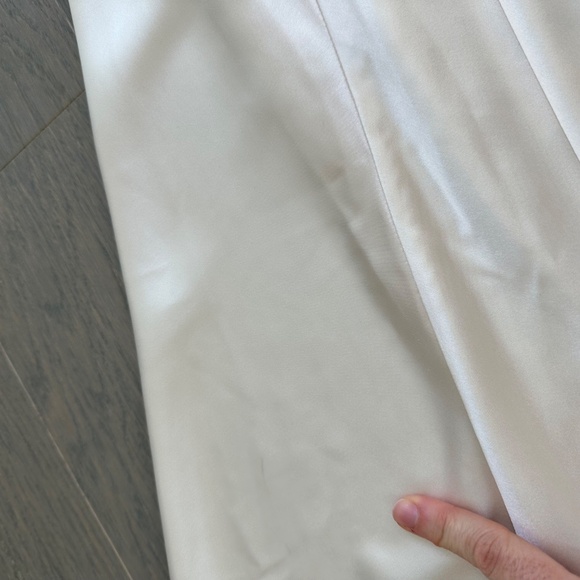 Reformation ROY Satin Wedding Dress Halter Gown - Fior Di Latte - with tags - 6 - Picture 11 of 14